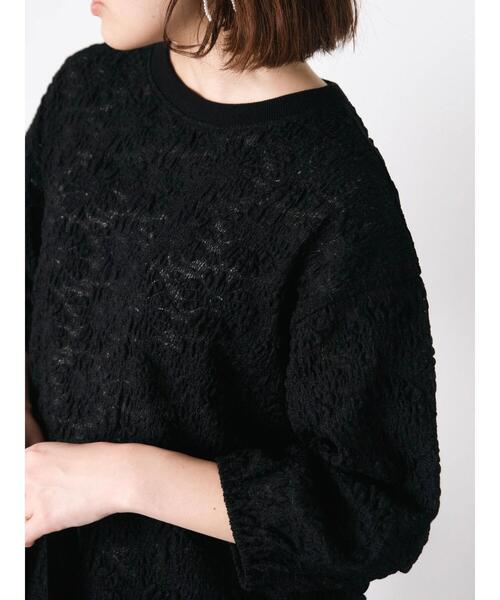 Samansa Mos2（サマンサ モスモス）の「コクーンスリーブレーストップス（Tシャツ/カットソー・レディース・ミント/キナリ/ブラック/オフホワイト・F）」の18枚目の写真