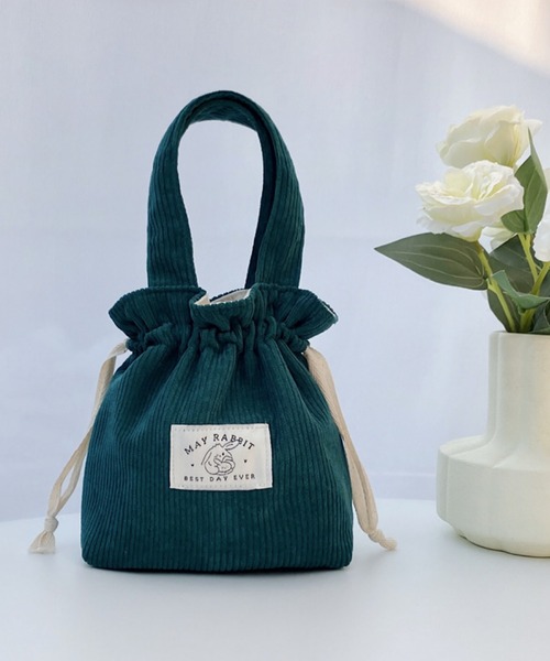 \"Drawstring Shoulder Bag\" 下馬オリーブ限定コーデュロイ Drawstring Shoulder Bag 下馬オリーブ限定コーデュロイ