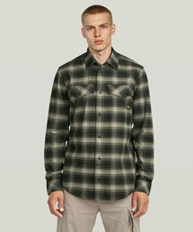 MARINE SLIM SHIRT/ミリタリーディテールライトウェイトチェックシャツ