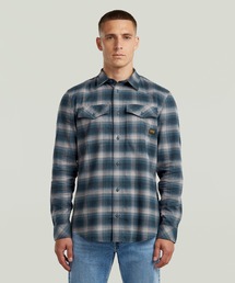 MARINE SLIM SHIRT/ミリタリーディテールライトウェイトチェックシャツ