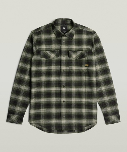 G-STAR(ジースター)の「MARINE SLIM SHIRT/ミリタリーディテールライトウェイトチェックシャツ(シャツ/ブラウス・メンズ・ダークブルー/グリーン系その他・MEDIUM/LARGE/SMALL/X-SMALL/X-LARGE)」の11枚目の写真
