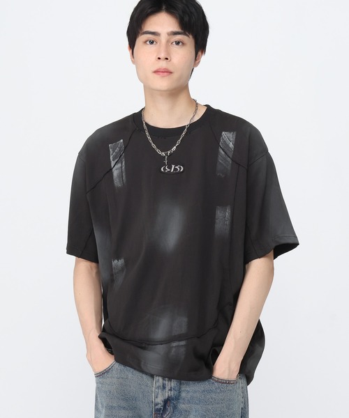 3.3 Field Trip （3.3フィールドトリップ）の「3.3 Field Trip／ブラシシェードＴEE（Tシャツ/カットソー・メンズ・ベージュ/ブラック・LARGE/MEDIUM）」の2枚目の写真