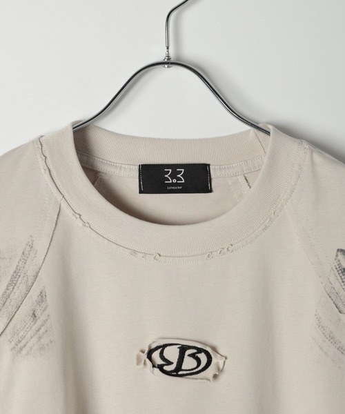3.3 Field Trip （3.3フィールドトリップ）の「3.3 Field Trip／ブラシシェードＴEE（Tシャツ/カットソー・メンズ・ベージュ/ブラック・LARGE/MEDIUM）」の4枚目の写真