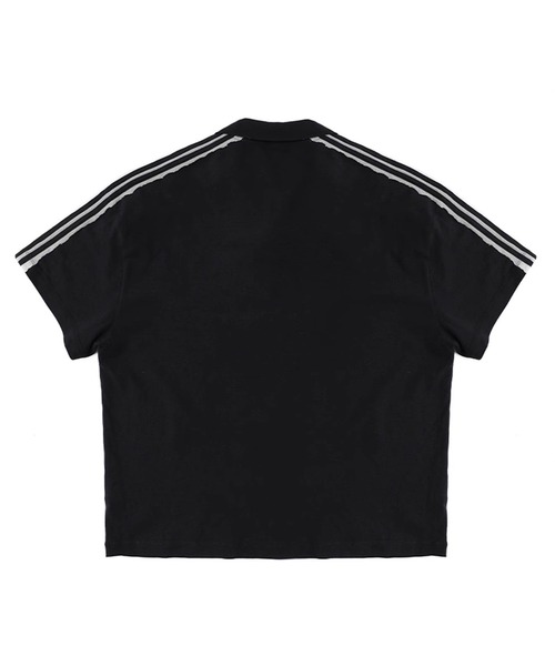 MASONPRINCE（メイソンプリンス）の「オーバーサイズ 袖ライン柄 ポロシャツ PL3042【MASONPRINCE】（ポロシャツ・メンズ・ブラック・L/M/S/XL）」の8枚目の写真