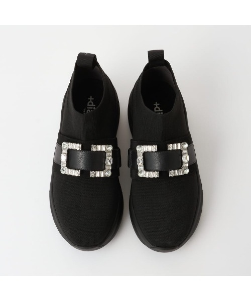 新色入荷！【軽量・撥水加工】クリスタルバックル ニットソックス