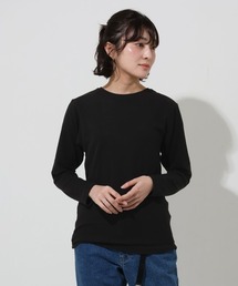 【ストレッチ】もちのびクルーネックインナー長袖