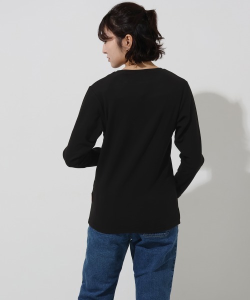 KRIFF MAYER(クリフメイヤー)の「【ストレッチ】もちのびクルーネックインナー長袖(Tシャツ/カットソー・メンズ・ブラック/グレー/ナチュラル・X-LARGE/LARGE/MEDIUM/SMALL)」の12枚目の写真