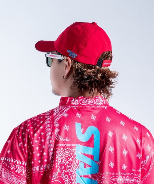 STARTER(スターター)の「●STARTER GOLF●スターターゴルフ アメリカンタイプシルエット STARTERロゴベースボールキャップ サイズ調節可能 SG-023005(キャップ・メンズ・ブラック/レッド/ホワイト・L/M)」の3枚目の写真