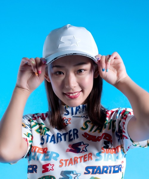 STARTER(スターター)の「●STARTER GOLF●スターターゴルフ アメリカンタイプシルエット STARTERロゴベースボールキャップ サイズ調節可能 SG-023005(キャップ・メンズ・ブラック/レッド/ホワイト・L/M)」の2枚目の写真