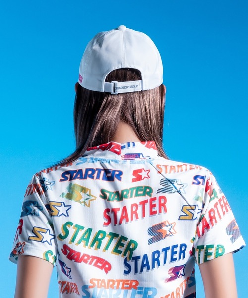 STARTER(スターター)の「●STARTER GOLF●スターターゴルフ アメリカンタイプシルエット STARTERロゴベースボールキャップ サイズ調節可能 SG-023005(キャップ・メンズ・ブラック/レッド/ホワイト・L/M)」の4枚目の写真