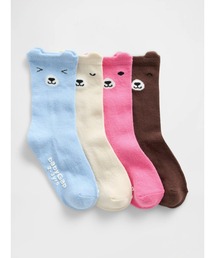 GAP（ギャップ）の「くまさん クルーソックス 4足セット (幼児・ベビー)（ソックス/靴下・キッズ）」