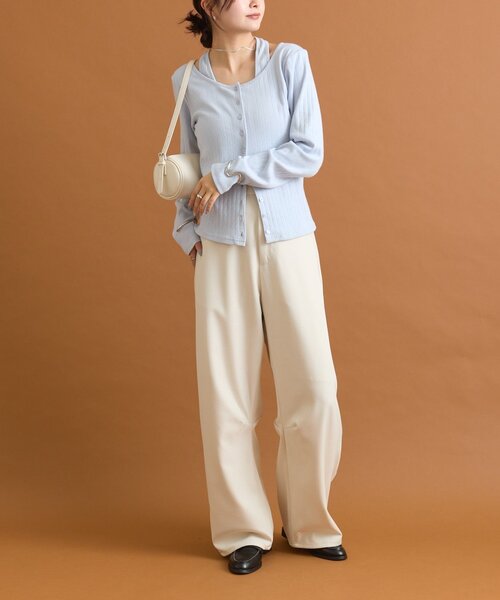 mystic(ミスティック)の「【WEB限定カラーあり】25AWカーブスラックス(スラックス・レディース・アイボリー/ブラック/チャコールグレー/ブラウン・2/0/1)」の11枚目の写真