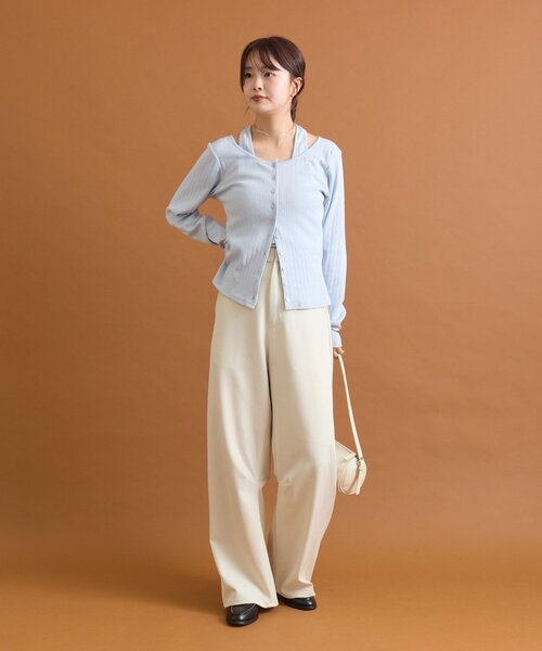 mystic(ミスティック)の「【WEB限定カラーあり】25AWカーブスラックス(スラックス・レディース・アイボリー/ブラック/チャコールグレー/ブラウン・2/0/1)」の12枚目の写真