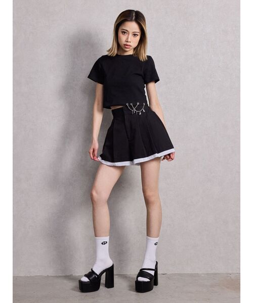 GYDA(ジェイダ)の「GD SOX(ソックス/靴下・レディース・ライム/ブラック/オフホワイト・FREE)」の9枚目の写真