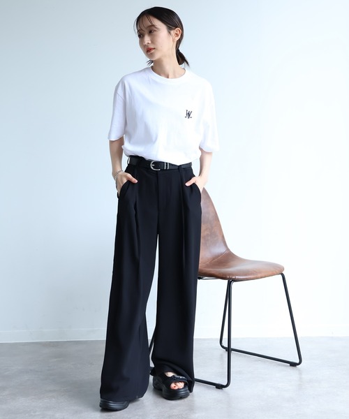 WOOALONG（ウアロン）の「【WOOALONG/ウアロン】2Pack Short Sleeve Cotton Tshirt /刺繍ロゴ 半袖Tシャツ【2枚組】（Tシャツ/カットソー・メンズ・グレー/ブラック/ネイビー/ホワイト・S/M/L）」の17枚目の写真