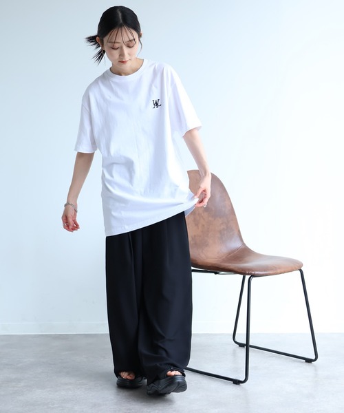 WOOALONG（ウアロン）の「【WOOALONG/ウアロン】2Pack Short Sleeve Cotton Tshirt /刺繍ロゴ 半袖Tシャツ【2枚組】（Tシャツ/カットソー・メンズ・グレー/ブラック/ネイビー/ホワイト・S/M/L）」の21枚目の写真