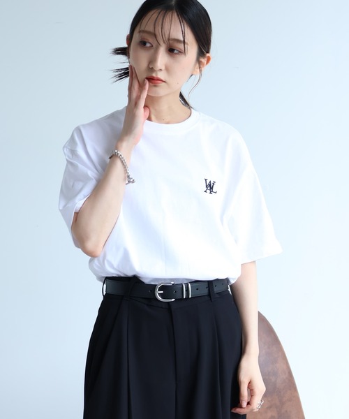 WOOALONG（ウアロン）の「【WOOALONG/ウアロン】2Pack Short Sleeve Cotton Tshirt /刺繍ロゴ 半袖Tシャツ【2枚組】（Tシャツ/カットソー・メンズ・グレー/ブラック/ネイビー/ホワイト・S/M/L）」の15枚目の写真