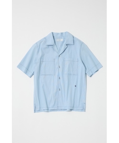 MOUSSY(マウジー)の「OPEN COLLAR シャツ(シャツ/ブラウス・レディース・ブルー系その他/ホワイト系その他・FREE)」の9枚目の写真