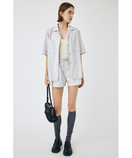 MOUSSY(マウジー)の「OPEN COLLAR シャツ(シャツ/ブラウス・レディース・ブルー系その他/ホワイト系その他・FREE)」の11枚目の写真