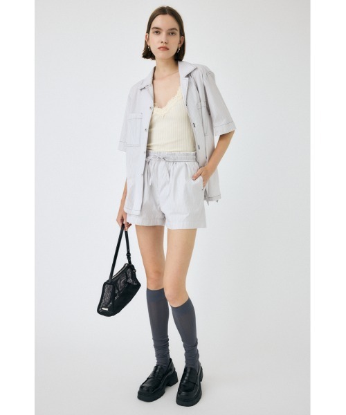 MOUSSY(マウジー)の「OPEN COLLAR シャツ(シャツ/ブラウス・レディース・ブルー系その他/ホワイト系その他・FREE)」の12枚目の写真