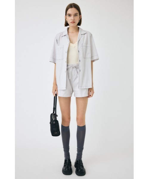 MOUSSY(マウジー)の「OPEN COLLAR シャツ(シャツ/ブラウス・レディース・ブルー系その他/ホワイト系その他・FREE)」の13枚目の写真