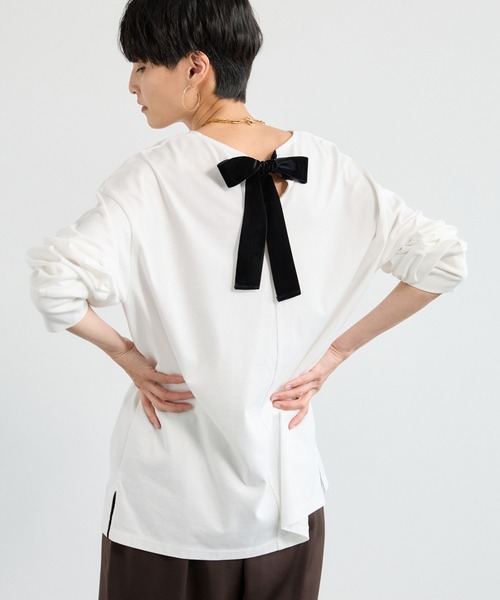 tシャツ BARNYARDSTORM / バックリボンロンT / マシンウォッシャブル レディース BARNYARDSTORM / バックリボンロンT / マシンウォッシャブル（T