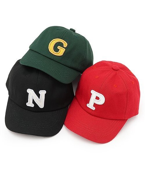 b・ROOM(ビールーム)の「アソートロゴアップリケキャップ(キャップ・キッズ・モスグリーン/レッド/ブラック・53cm)」の9枚目の写真