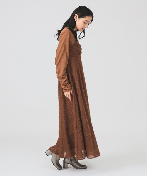 REYC♡ヘムフレアワンピース サックス フリンジ フレア ワンピース（ワンピース）｜Ray BEAMS（レイ