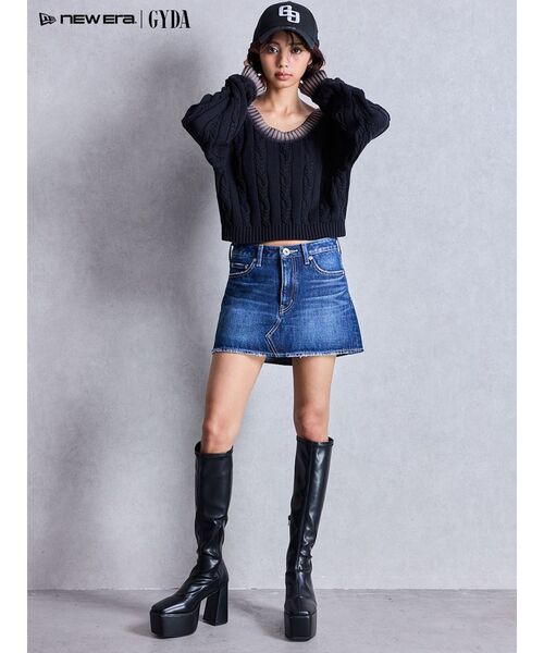 ニット セーター オフショルブリーチニットトップス レディース オフショルブリーチニットトップス（ニット/セーター）｜GYDA