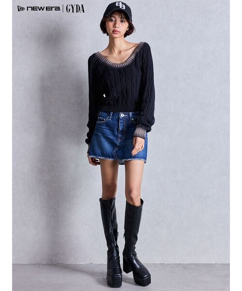 ニット セーター オフショルブリーチニットトップス レディース オフショルブリーチニットトップス（ニット/セーター）｜GYDA