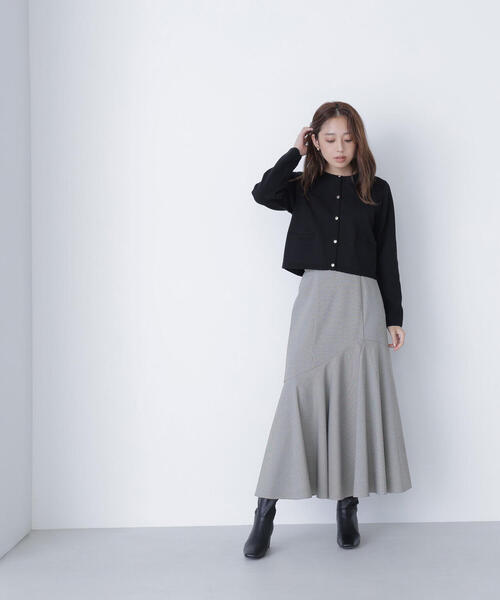 NATURAL BEAUTY BASIC(ナチュラルビューティーベーシック)の「◇アシメチェックマーメイドスカート(スカート・レディース・グレー系その他/ベージュ系その他・P/S/MEDIUM/SMALL)」の14枚目の写真