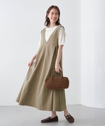 coen | ポリツイル ジャンスカ(ジャンパースカート)