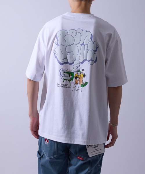 BEN DAVIS（ベンデイビス）の「【BENDAVIS別注】j.n.r.d/ブローキンTV Tシャツ（Tシャツ/カットソー・メンズ・ホワイト/チャコールグレー/カーキ・LL/M/L）」の6枚目の写真