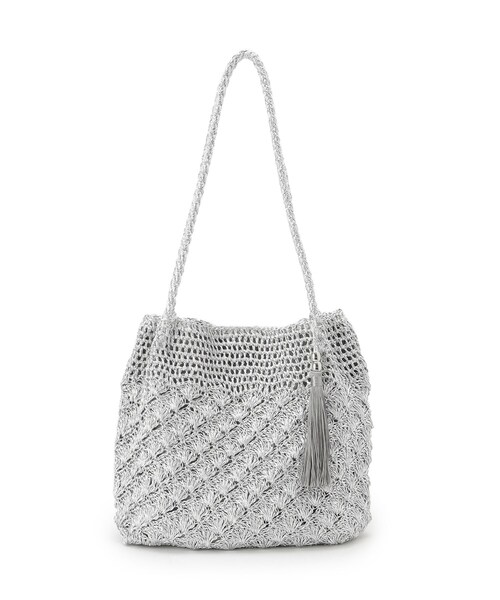 Sunauna(スーナウーナ)の「【新色追加/肩掛け可能】メタリックトートバッグ(トートバッグ・レディース・シルバー/オレンジ/シルバー系その他・00)」の2枚目の写真