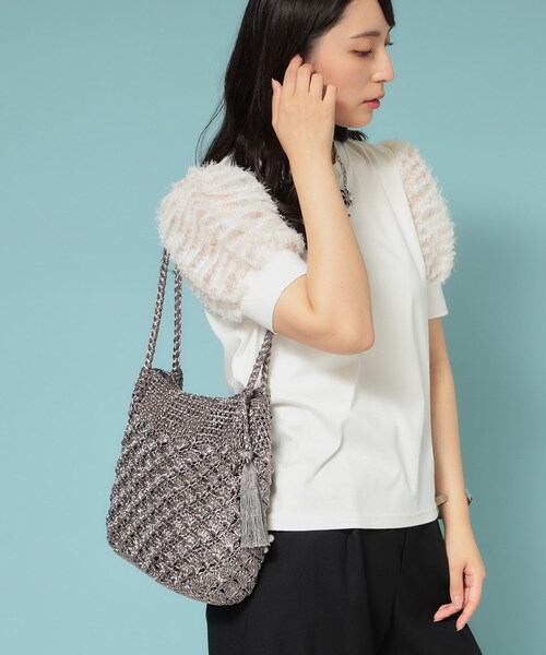 Sunauna(スーナウーナ)の「【新色追加/肩掛け可能】メタリックトートバッグ(トートバッグ・レディース・シルバー/オレンジ/シルバー系その他・00)」の16枚目の写真