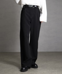 welise | 【welise/ウェライズ】ドレープツイルTR 立体裁断スリムフレアスラックス(スラックス)