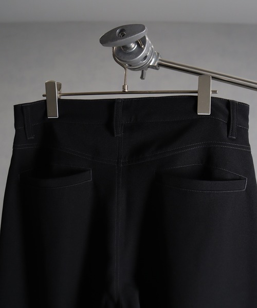 welise（ウェライズ）の「【welise/ウェライズ】ドレープツイルTR 立体裁断スリムフレアスラックス（スラックス・メンズ・ブラック/ブラウン系その他/グレー・S/M/L）」の17枚目の写真