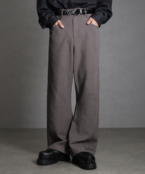 welise（ウェライズ）の「【welise/ウェライズ】ドレープツイルTR 立体裁断スリムフレアスラックス（スラックス・メンズ・ブラック/ブラウン系その他/グレー・S/M/L）」の21枚目の写真