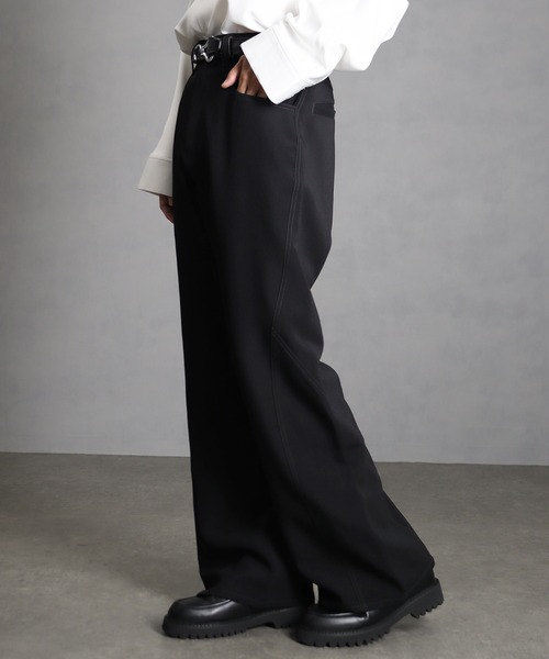 welise（ウェライズ）の「【welise/ウェライズ】ドレープツイルTR 立体裁断スリムフレアスラックス（スラックス・メンズ・ブラック/ブラウン系その他/グレー・S/M/L）」の19枚目の写真