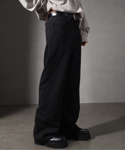 welise（ウェライズ）の「【welise/ウェライズ】ドレープツイルTR 立体裁断スリムフレアスラックス（スラックス・メンズ・ブラック/ブラウン系その他/グレー・S/M/L）」の18枚目の写真