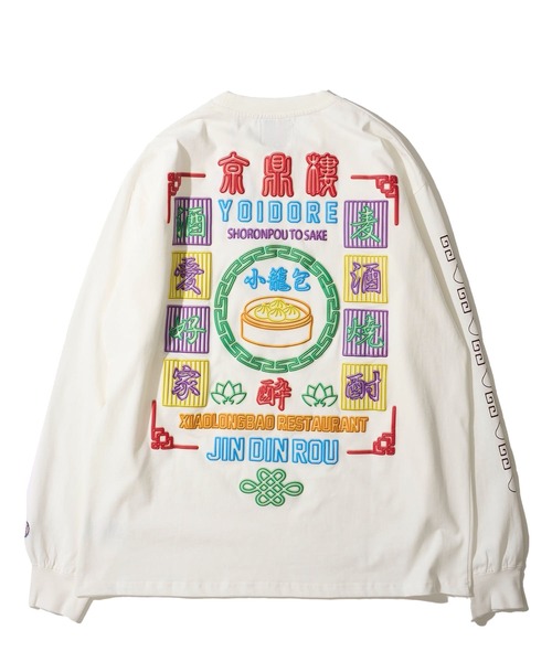 ADPOSION(アドポーション)の「【YOIDORE×京鼎樓】 コラボ ロングスリーブクルーネックTシャツ(Tシャツ/カットソー・メンズ・ブラック/ホワイト/ネイビー・MEDIUM/X-LARGE/LARGE)」の5枚目の写真