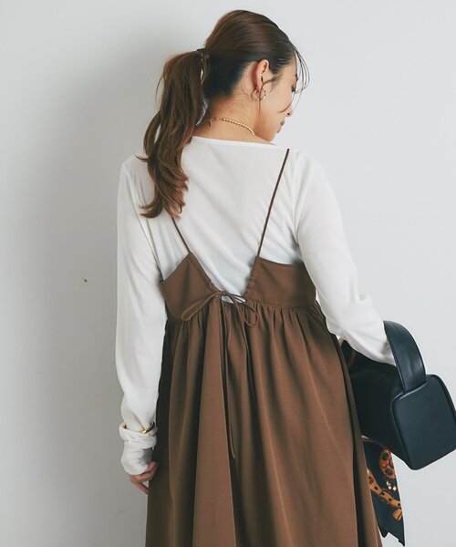 un dix cors(アンディコール)の「《さりげない透け感》シアーベロアオフショルタックプルオーバー(Tシャツ/カットソー・レディース・チャコールグレー/アイボリー/ブラック・FREE)」の14枚目の写真