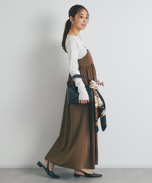 un dix cors(アンディコール)の「《さりげない透け感》シアーベロアオフショルタックプルオーバー(Tシャツ/カットソー・レディース・チャコールグレー/アイボリー/ブラック・FREE)」の22枚目の写真