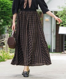 LAUTREAMONT（ロートレアモン）の「ギンガムチェックスカート≪セットアップ対応/手洗い可能≫（スカート）」