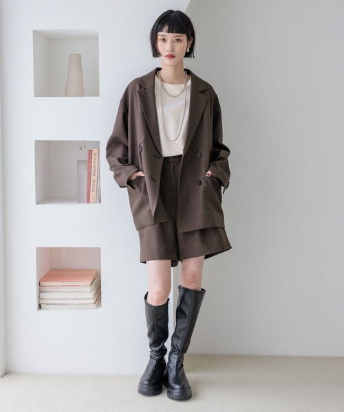 LOWRYS FARM(ローリーズファーム)の「ベーシックノースリーブ 580987(Tシャツ/カットソー・レディース・オフホワイト/ブラック/ピンク・FREE)」の4枚目の写真