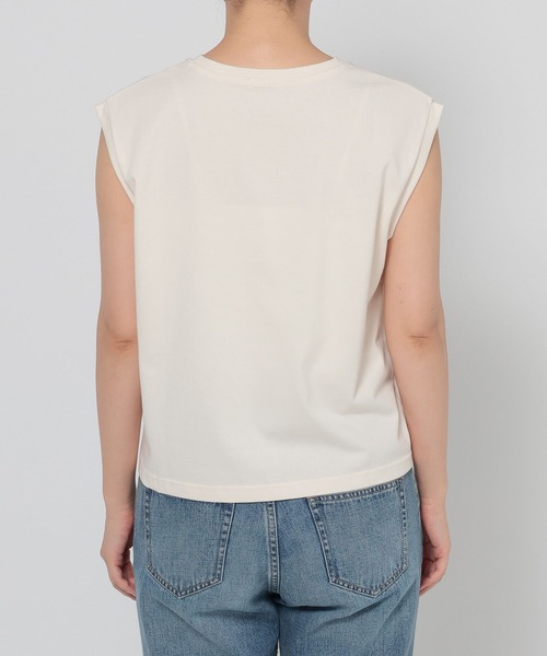 LOWRYS FARM(ローリーズファーム)の「ベーシックノースリーブ 580987(Tシャツ/カットソー・レディース・オフホワイト/ブラック/ピンク・FREE)」の14枚目の写真