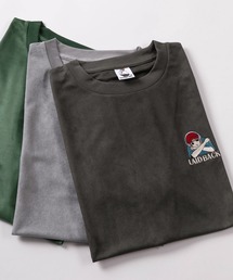 【70】【RCG】カットスウェード ワンポイント刺繍 Tシャツ