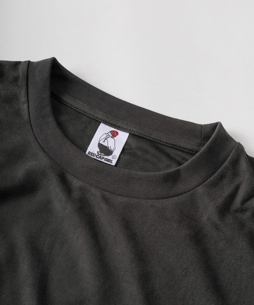 Red Cap Girl(レッドキャプガール)の「【70】【RCG】カットスウェード ワンポイント刺繍 Tシャツ(Tシャツ/カットソー・メンズ・ベージュ/グリーン/チャコールグレー/グレー・L/M)」の10枚目の写真