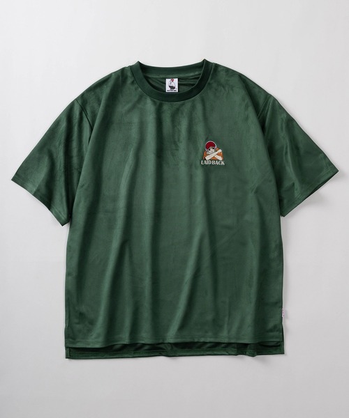 Red Cap Girl(レッドキャプガール)の「【70】【RCG】カットスウェード ワンポイント刺繍 Tシャツ(Tシャツ/カットソー・メンズ・ベージュ/グリーン/チャコールグレー/グレー・L/M)」の5枚目の写真