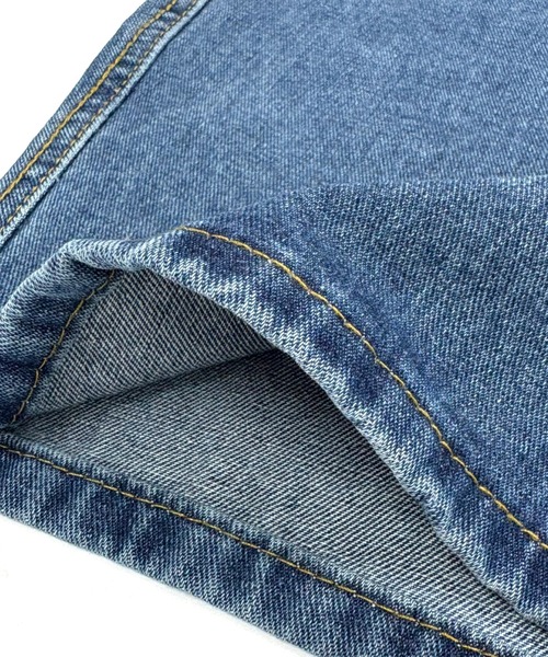 SHEENA(シーナ)の「バックローズ刺繍ロゴカーブワイドデニムパンツ(デニムパンツ・レディース・ブルー/インディゴブルー・S/M/L)」の3枚目の写真